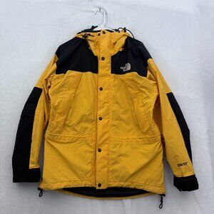 Vintage The North Face Mountain Jacket Mens S Yellow Full Zip Gore Tex Hooded